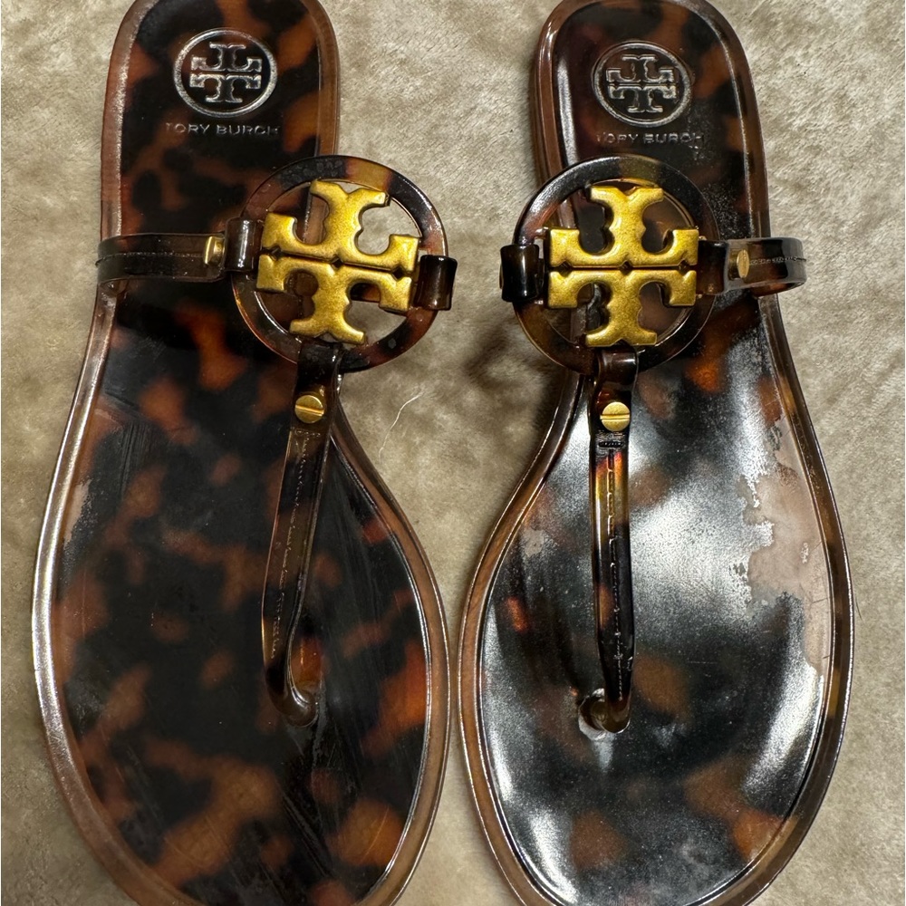 Tory Burch Tortoise Mini Miller Sandals